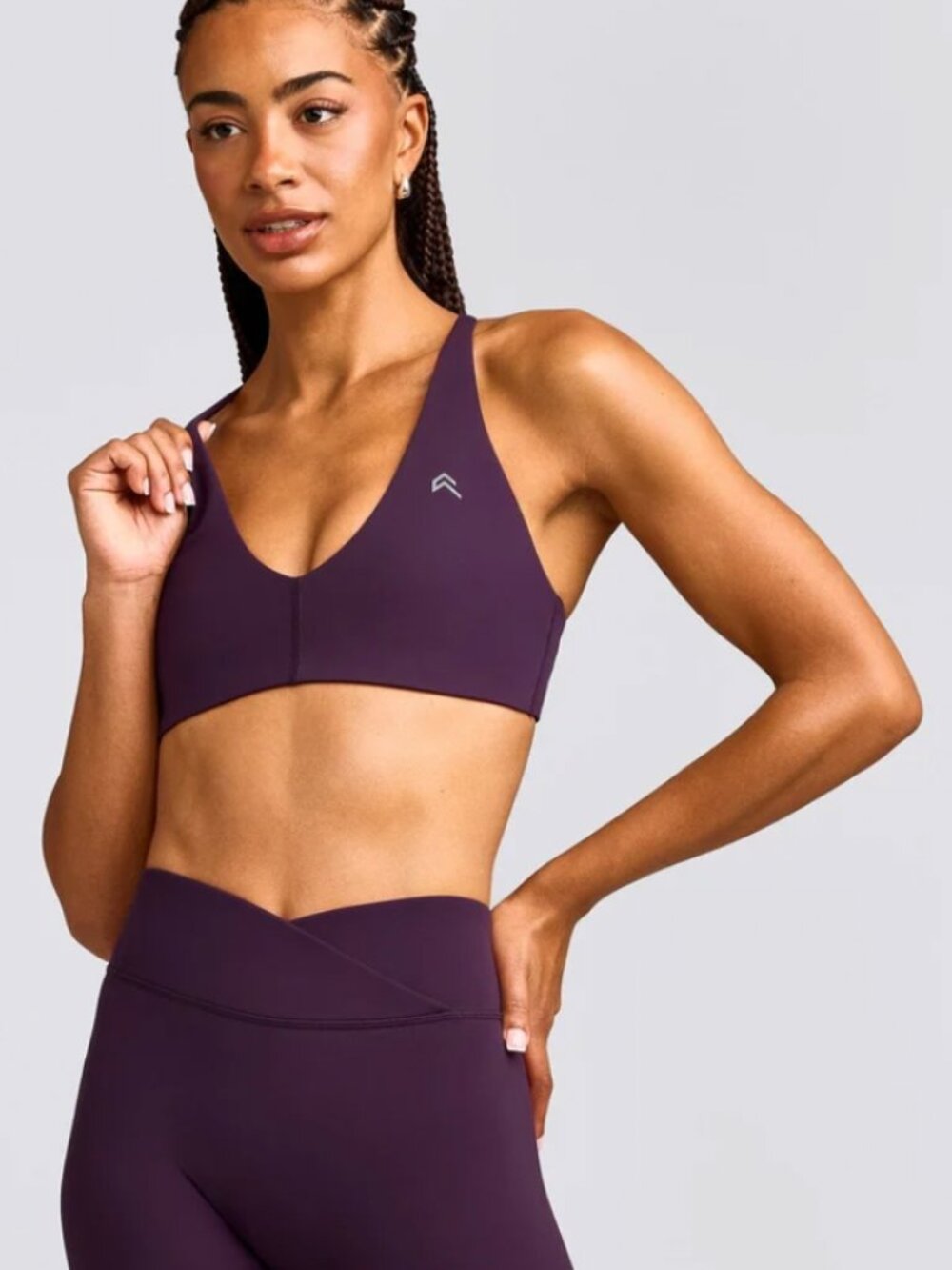 ONER ACTIVE UnifiedMove™ Micro Bralette with Reflective Logo - Blackberry Purple